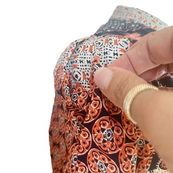 ✌️Zara Boho Paisley Tunic Dress: Eclectic Elegance with a 70's Vibe Size S - Picture 7 of 15